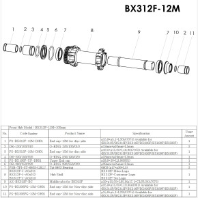 BITEX 312F CL SP FRONT HUB